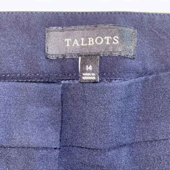 Talbots Heritage Navy Blue Pants Straight Leg Career To Casual Size 14‎ - Picture 3 of 7